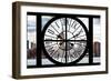 Giant Clock Window - View of the Hudson River and the Empire State Building-Philippe Hugonnard-Framed Photographic Print