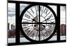 Giant Clock Window - View of the Hudson River and the Empire State Building-Philippe Hugonnard-Mounted Photographic Print