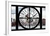 Giant Clock Window - View of the Hudson River and the Empire State Building-Philippe Hugonnard-Framed Photographic Print