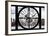 Giant Clock Window - View of the Hudson River and the Empire State Building-Philippe Hugonnard-Framed Photographic Print