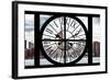 Giant Clock Window - View of the Hudson River and the Empire State Building-Philippe Hugonnard-Framed Photographic Print