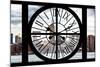 Giant Clock Window - View of the Hudson River and the Empire State Building-Philippe Hugonnard-Mounted Photographic Print