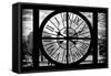 Giant Clock Window - View of the Jardin des Tuileries in Paris-Philippe Hugonnard-Framed Stretched Canvas