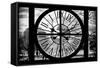 Giant Clock Window - View of the Jardin des Tuileries in Paris-Philippe Hugonnard-Framed Stretched Canvas