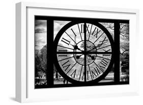 Giant Clock Window - View of the Jardin des Tuileries in Paris-Philippe Hugonnard-Framed Photographic Print