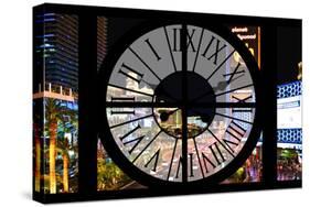 Giant Clock Window - View of the Las Vegas Strip III-Philippe Hugonnard-Stretched Canvas