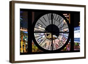 Giant Clock Window - View of the Las Vegas Strip III-Philippe Hugonnard-Framed Photographic Print