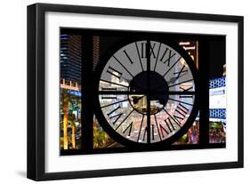 Giant Clock Window - View of the Las Vegas Strip III-Philippe Hugonnard-Framed Photographic Print