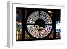 Giant Clock Window - View of the Las Vegas Strip III-Philippe Hugonnard-Framed Photographic Print