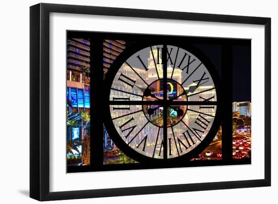 Giant Clock Window - View of the Las Vegas Strip IV-Philippe Hugonnard-Framed Photographic Print