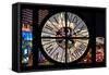 Giant Clock Window - View of the Las Vegas Strip IV-Philippe Hugonnard-Framed Stretched Canvas