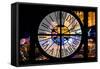 Giant Clock Window - View of the Las Vegas Strip V-Philippe Hugonnard-Framed Stretched Canvas