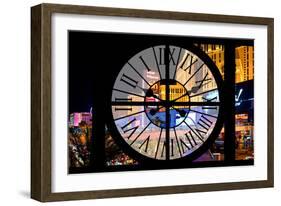 Giant Clock Window - View of the Las Vegas Strip V-Philippe Hugonnard-Framed Photographic Print