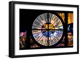 Giant Clock Window - View of the Las Vegas Strip V-Philippe Hugonnard-Framed Photographic Print