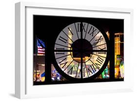 Giant Clock Window - View of the Las Vegas Strip VI-Philippe Hugonnard-Framed Premium Photographic Print