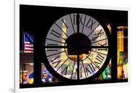 Giant Clock Window - View of the Las Vegas Strip VI-Philippe Hugonnard-Framed Photographic Print