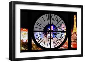 Giant Clock Window - View of the Las Vegas Strip VII-Philippe Hugonnard-Framed Photographic Print