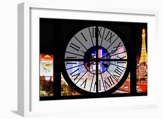 Giant Clock Window - View of the Las Vegas Strip VII-Philippe Hugonnard-Framed Photographic Print