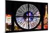 Giant Clock Window - View of the Las Vegas Strip VII-Philippe Hugonnard-Mounted Photographic Print