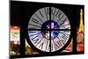 Giant Clock Window - View of the Las Vegas Strip VII-Philippe Hugonnard-Mounted Premium Photographic Print