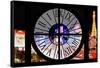 Giant Clock Window - View of the Las Vegas Strip VII-Philippe Hugonnard-Framed Stretched Canvas