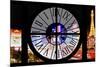 Giant Clock Window - View of the Las Vegas Strip VII-Philippe Hugonnard-Mounted Photographic Print