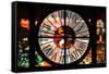 Giant Clock Window - View of the Las Vegas Strip-Philippe Hugonnard-Framed Stretched Canvas