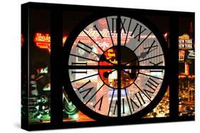 Giant Clock Window - View of the Las Vegas Strip-Philippe Hugonnard-Stretched Canvas