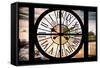 Giant Clock Window - View of the Notre Dame Cathedral in Paris-Philippe Hugonnard-Framed Stretched Canvas