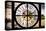 Giant Clock Window - View of the Notre Dame Cathedral in Paris-Philippe Hugonnard-Stretched Canvas