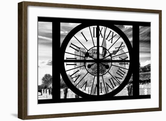 Giant Clock Window - View of the Notre Dame Cathedral - Paris III-Philippe Hugonnard-Framed Photographic Print