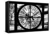 Giant Clock Window - View of the Notre Dame Cathedral - Paris-Philippe Hugonnard-Framed Stretched Canvas
