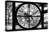 Giant Clock Window - View of the Notre Dame Cathedral - Paris-Philippe Hugonnard-Stretched Canvas