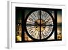 Giant Clock Window - View of the Paris Vendome in Paris-Philippe Hugonnard-Framed Photographic Print