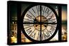 Giant Clock Window - View of the Paris Vendome in Paris-Philippe Hugonnard-Stretched Canvas