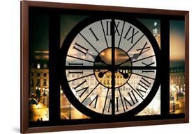 Giant Clock Window - View of the Paris Vendome in Paris-Philippe Hugonnard-Framed Photographic Print