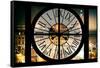 Giant Clock Window - View of the Paris Vendome in Paris-Philippe Hugonnard-Framed Stretched Canvas