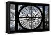 Giant Clock Window - View of the Park Monceau - Paris-Philippe Hugonnard-Framed Stretched Canvas
