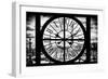 Giant Clock Window - View of the Place de la Concorde with Eiffel tower in Paris-Philippe Hugonnard-Framed Photographic Print