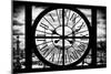 Giant Clock Window - View of the Place de la Concorde with Eiffel tower in Paris-Philippe Hugonnard-Mounted Photographic Print