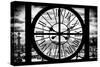 Giant Clock Window - View of the Place de la Concorde with Eiffel tower in Paris-Philippe Hugonnard-Stretched Canvas