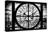 Giant Clock Window - View of the Place de la Concorde with Eiffel tower in Paris-Philippe Hugonnard-Stretched Canvas