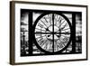 Giant Clock Window - View of the Place de la Concorde with Eiffel tower in Paris-Philippe Hugonnard-Framed Photographic Print