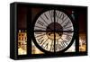 Giant Clock Window - View of the Place Vendome at Night - Paris III-Philippe Hugonnard-Framed Stretched Canvas