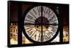 Giant Clock Window - View of the Place Vendome at Night - Paris III-Philippe Hugonnard-Framed Stretched Canvas