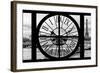 Giant Clock Window - View of the Pont Alexandre III and Eiffel Tower in Paris-Philippe Hugonnard-Framed Photographic Print