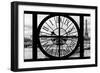 Giant Clock Window - View of the Pont Alexandre III and Eiffel Tower in Paris-Philippe Hugonnard-Framed Photographic Print