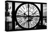 Giant Clock Window - View of the Pont Alexandre III in Paris-Philippe Hugonnard-Stretched Canvas