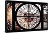 Giant Clock Window - View of the Pont des Arts in Paris-Philippe Hugonnard-Framed Stretched Canvas