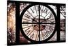 Giant Clock Window - View of the Pont des Arts in Paris-Philippe Hugonnard-Stretched Canvas